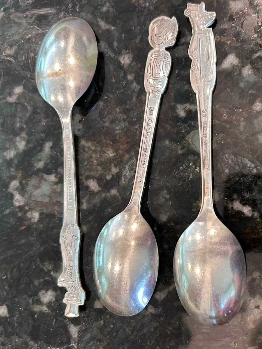 Vintage 1960s Kellogg's Cereal Spoons: Yogi Bear-Huckleberry Hound-Dennis Menace